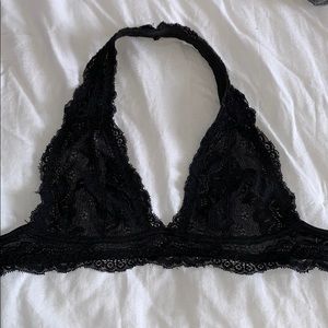 Black lace bralette